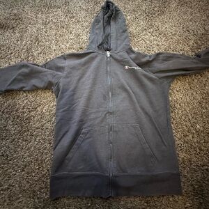 champion zip up size M grey